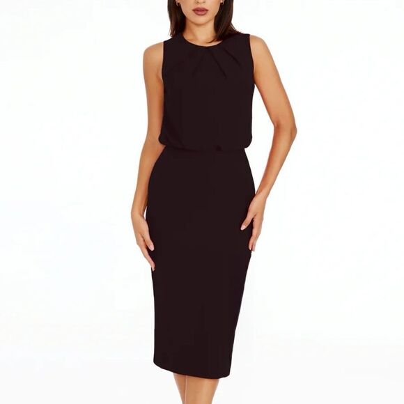 NWT Dress The Population Amanda Black Sheath Dress Sz XL - Picture 1 of 6